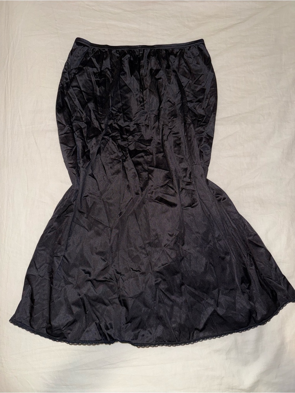 Vanity Fair Black Slip Skirt